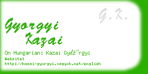 gyorgyi kazai business card
